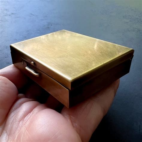 handcrafted metal brass pill box|Pillbox Brass Box .